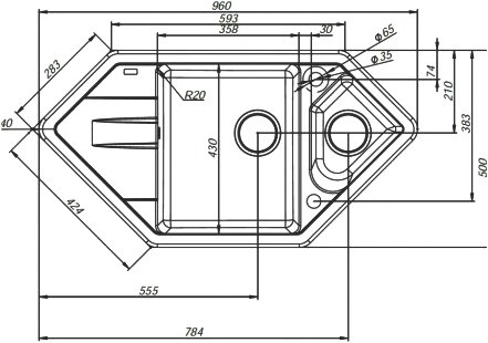 Iddis Vane G V30W965i87 Мойка кухонная