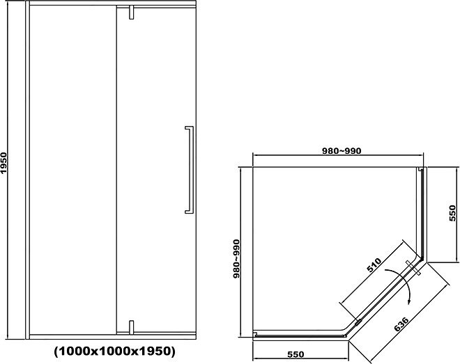 RGW Stilvoll SV-81 32328100-11 душевое ограждение 100*100*195