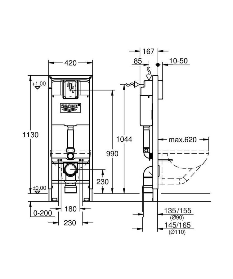 Grohe Rapid SL 38713001 инсталляция для унитаза