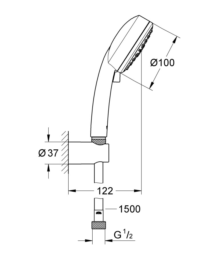 Grohe New Tempesta Cosmopolitan 27588002 ручной душ