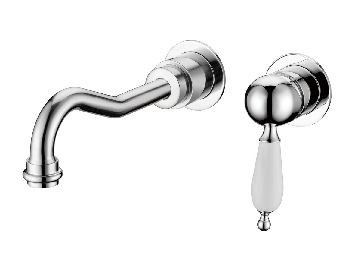 Смеситель для раковины встраиваемый Boheme Tradizionale Cromo Хром Белая керамика 267