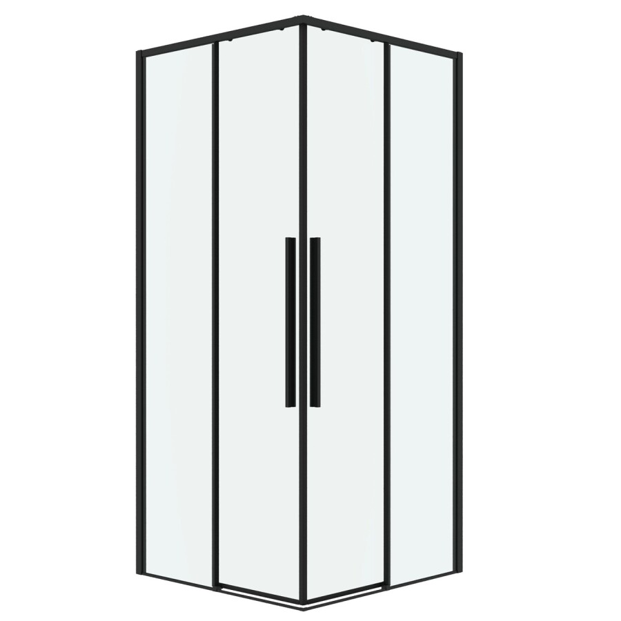 Душевое ограждение Grossman Galaxy 300.K33.01.8080.21.00 (80*80*195) квадрат,раздвижная,черный матовый,стекло прозрачное,1 место