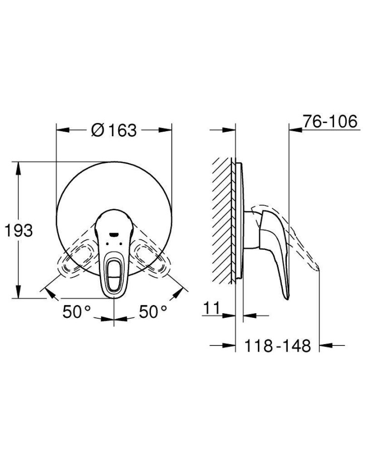 Grohe Eurostyle new 19507LS3 смеситель для душа белая луна