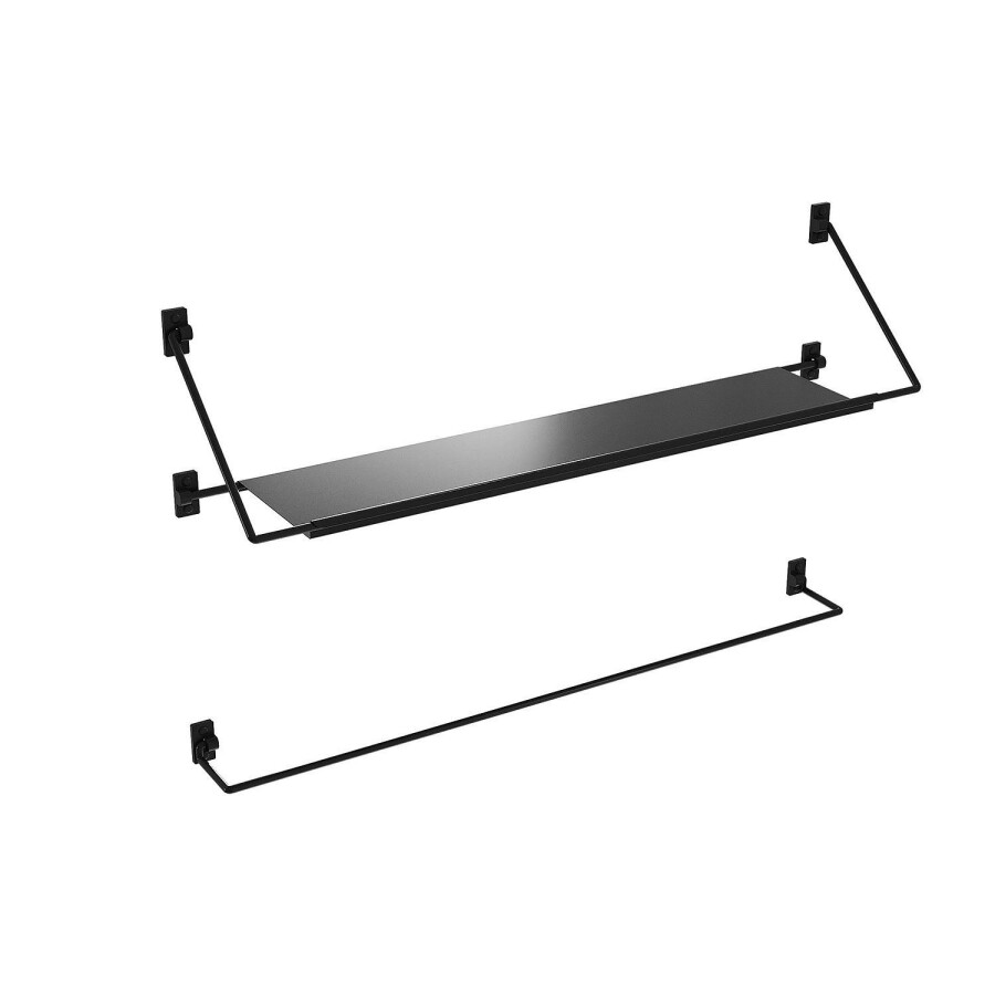 Полка-вешалка Niagara Nova NG1020B (100 см) черный матовый