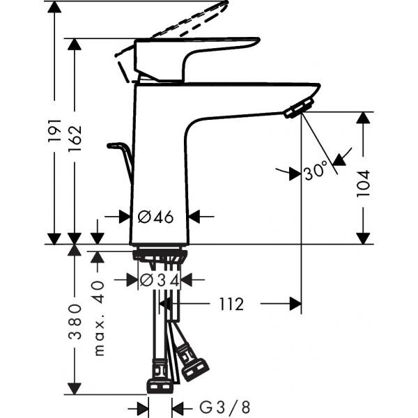 Hansgrohe Talis E 71710670 смеситель для раковины черный