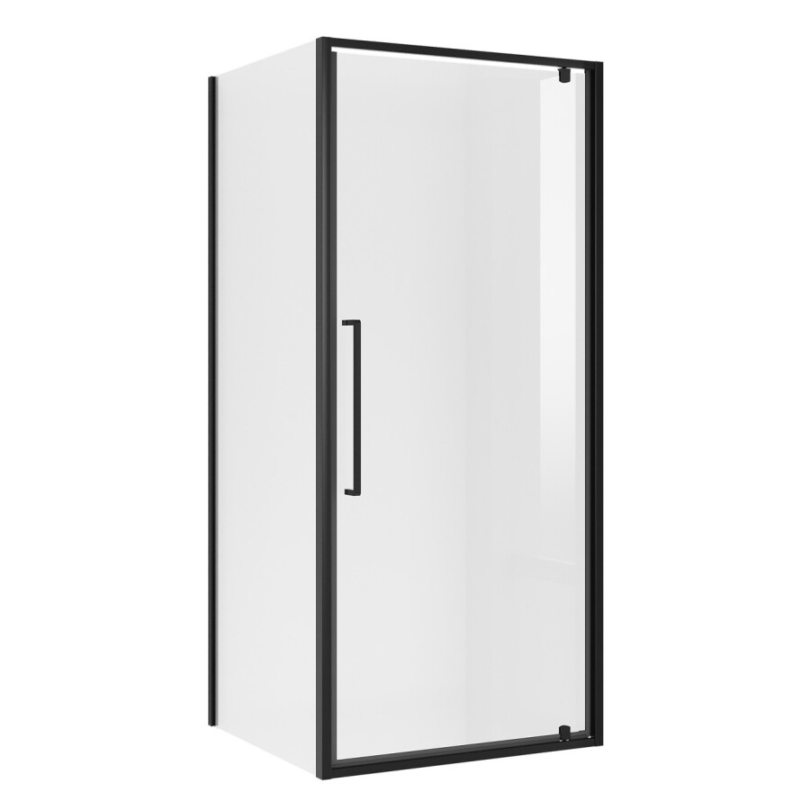 Душевое ограждение Niagara Nova NG-85-9AB-A100B-34 (90х100х195) прямоугольник,черный матовый,дверь распашная,стекло прозрачное,2 места