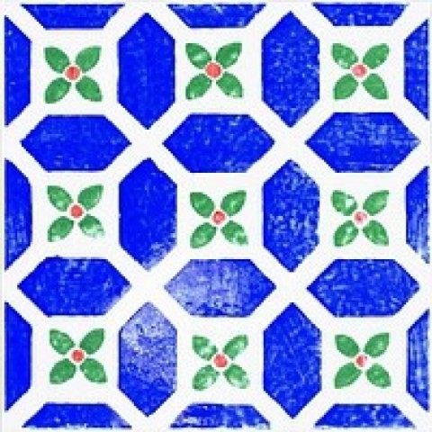 Tubadzin Majolika Avignon 15 20х20 см декор настенный синий