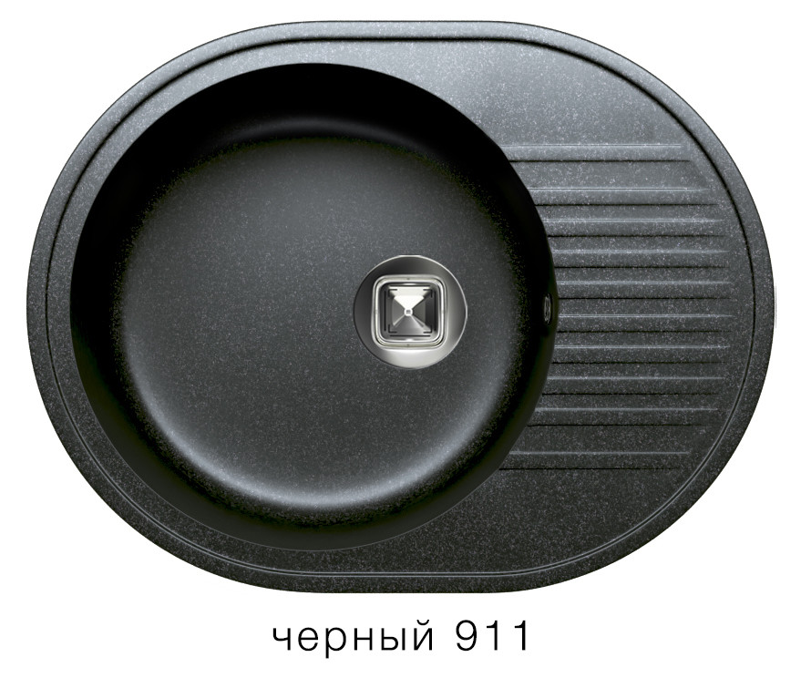 Tolero R-122 кухонная мойка черный 45.5 х 57.5 см