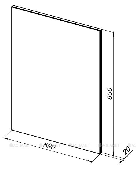 Зеркальное полотно Aquanet Lino 60*85 белый матовый 00253905