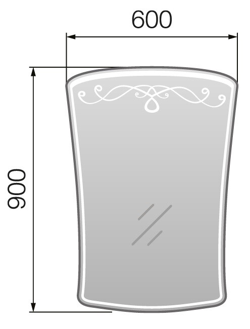 Зеркальное полотно 1 Marka Classic 1, 60 У52203