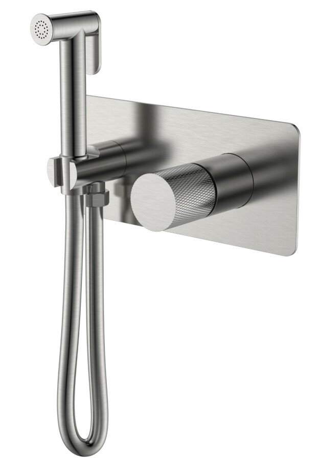 Гигиенический душ со смесителем Boheme Stick ручка Touch Nikel Brush 127-NB.2