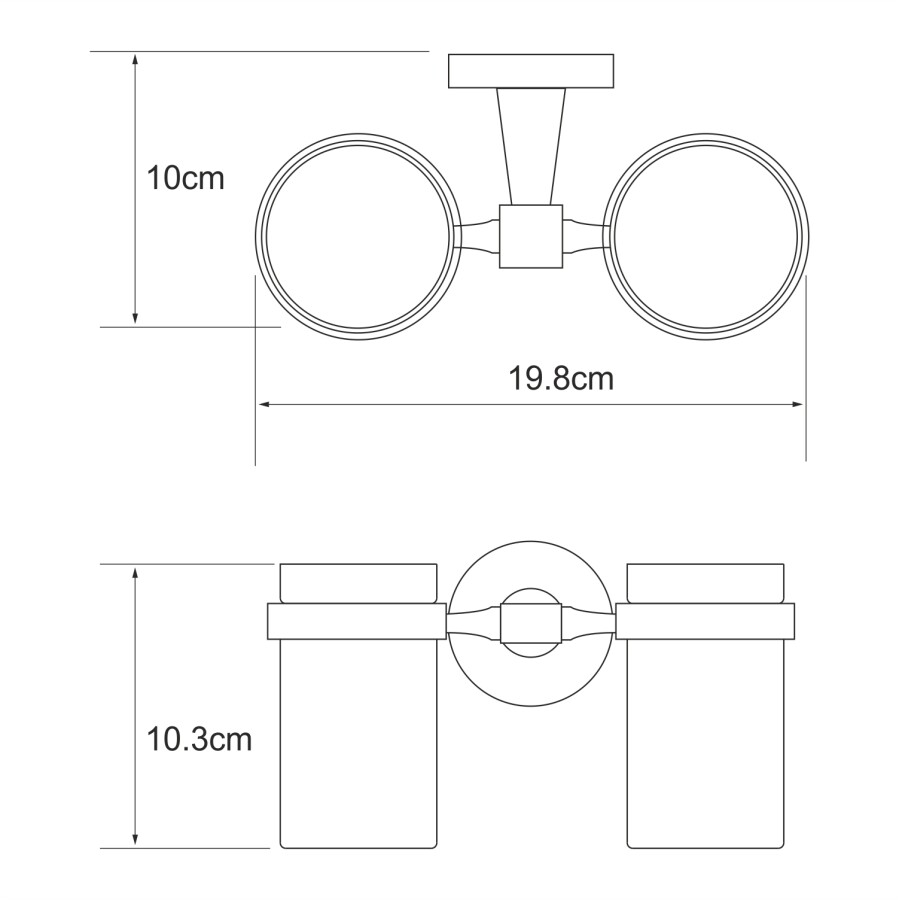 WasserKRAFT Isen K-4028D стакан для зубных щеток хром