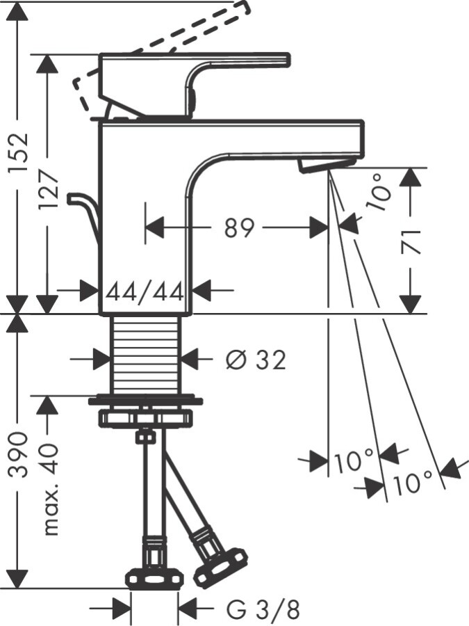 Hansgrohe Vernis Shape 71567000 смеситель для раковины хром