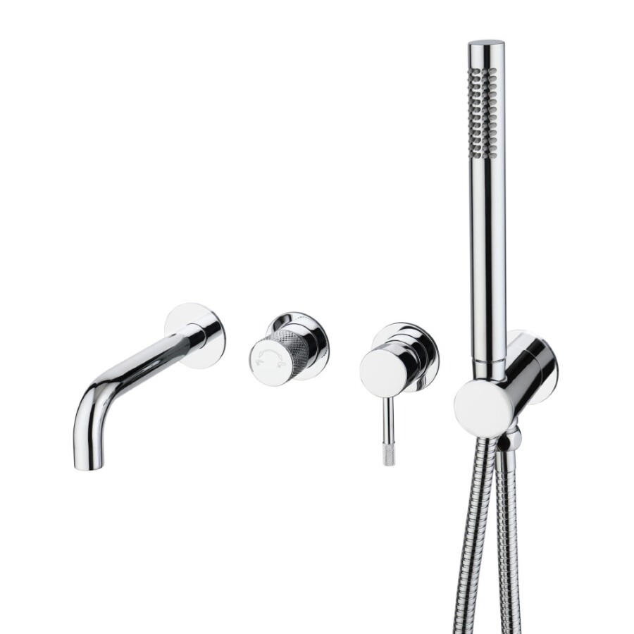 Смеситель для ванны встраиваемый Boheme Uno Хром 464-3-CR