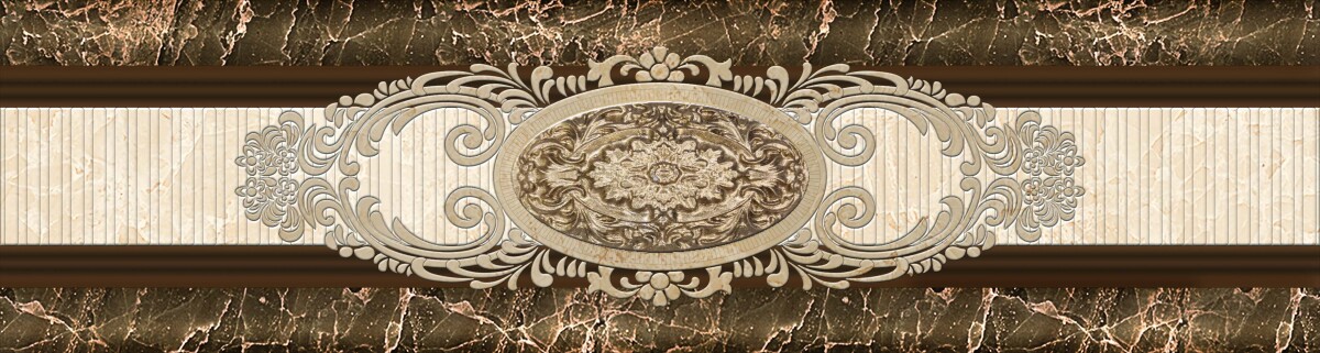 Плитка настенная 282 Eurotile Hermitage Бордюр Центр 8,5x30