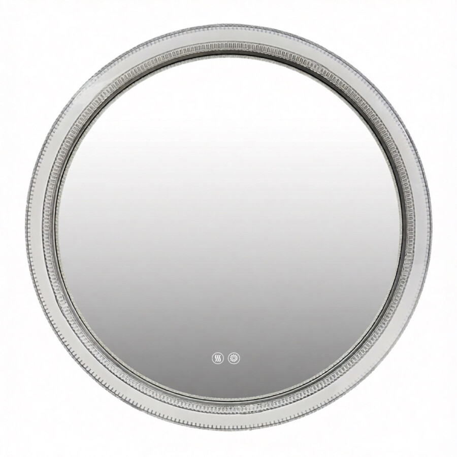 Зеркало с подсветкой в ванную Azario Грей 600х600х50 цвет серый матовый АZ-LED010125