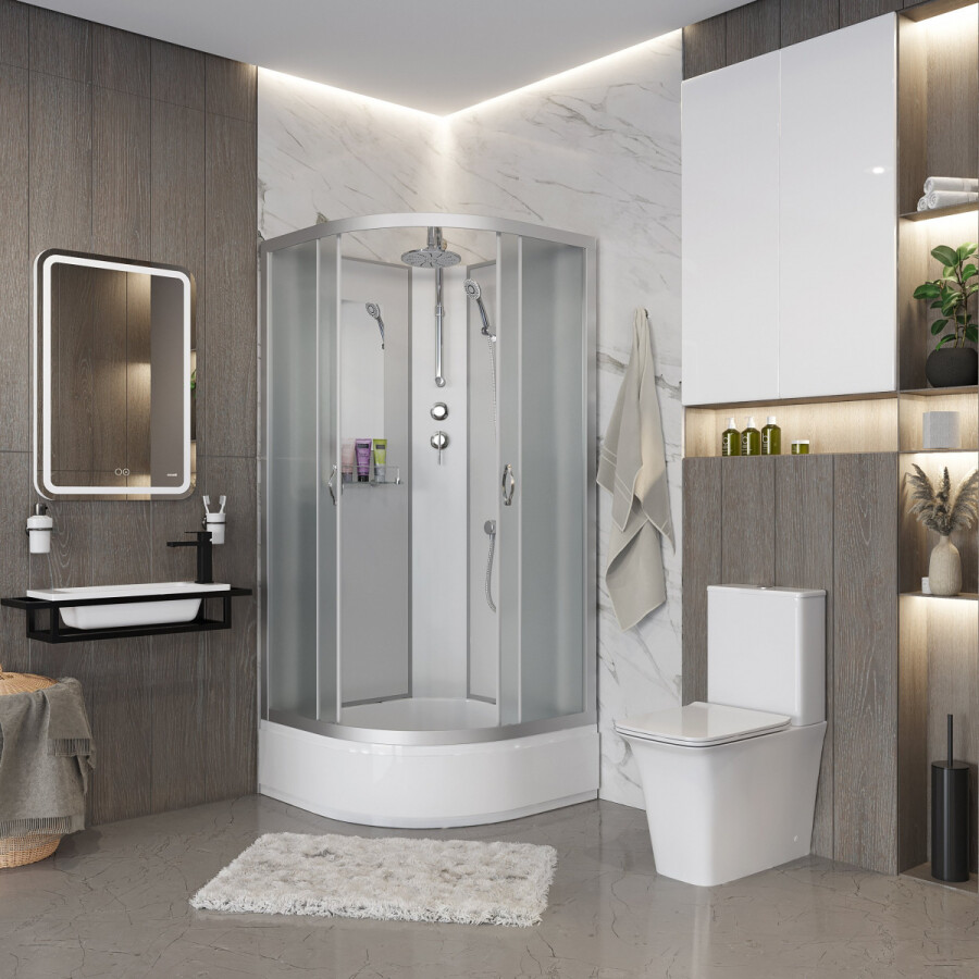 Niagara Classic NG 3301-14BKT Душевая кабина 90x90 Без крыши с тропическим душем 33011424BKT