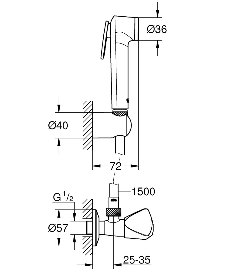 Grohe Tempesta-F Trigger Spray 26357000 гигиенический душ