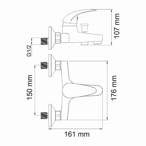 WasserKRAFT Isen 2601 смеситель для ванны хром