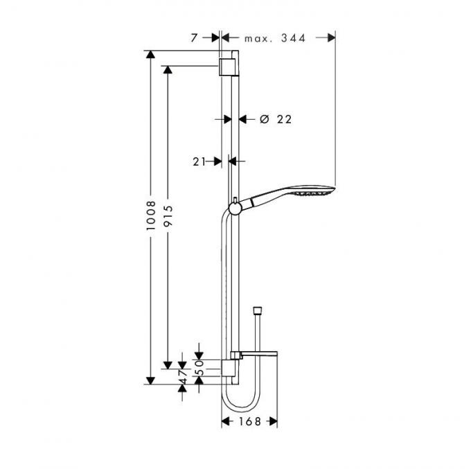 Душевой набор Hansgrohe Raindance Select E 150 3jet 27857400