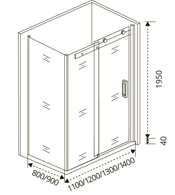 Bas Puerta WTW+SP душевой уголок 120*100*195