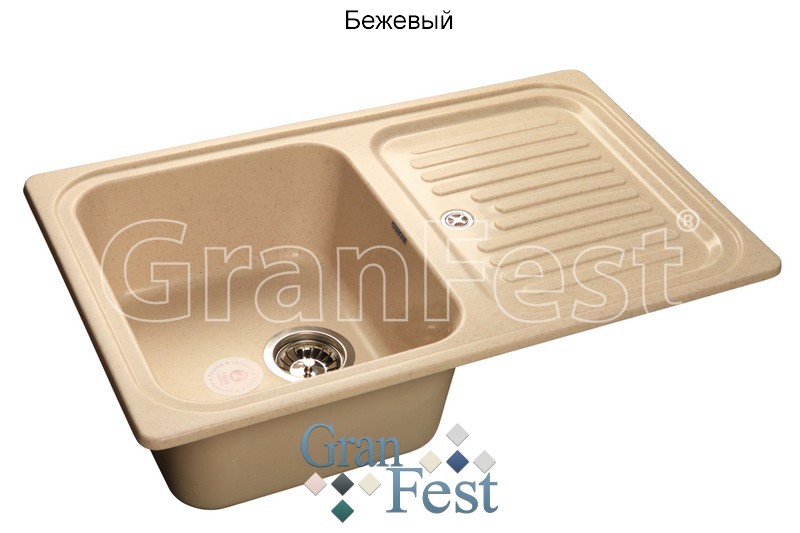 GranFest Standart GF-S780L кухонная мойка бежевый 77.2х50 см
