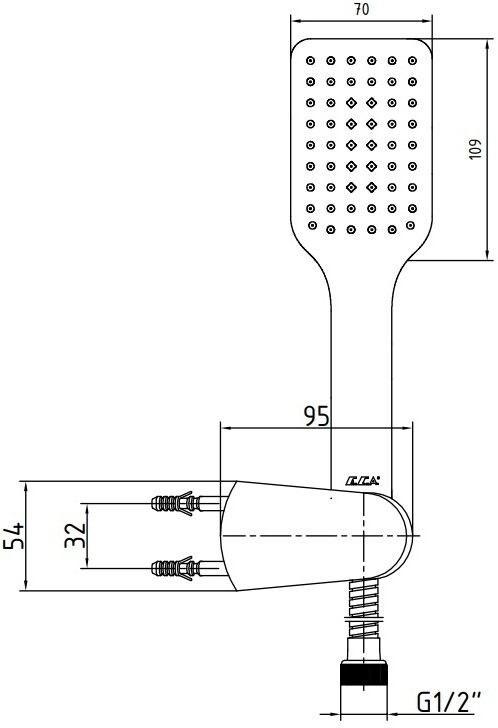 E.C.A. Tiera 102117342EX ручной душ