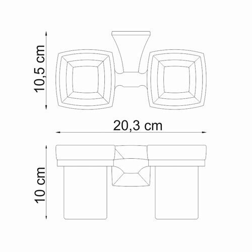 WasserKRAFT Wern K-2528D стакан для зубных щеток хром