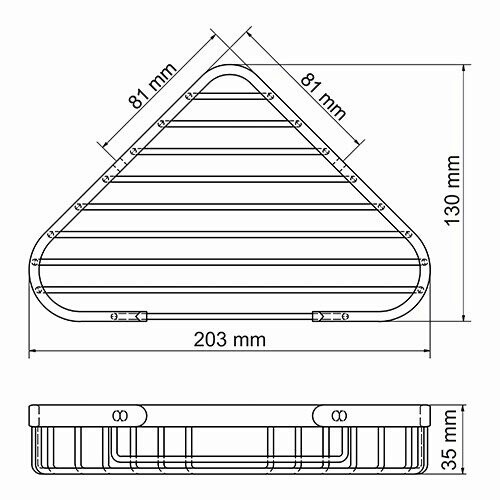 WasserKRAFT K-733WHITE Полка металлическая белый