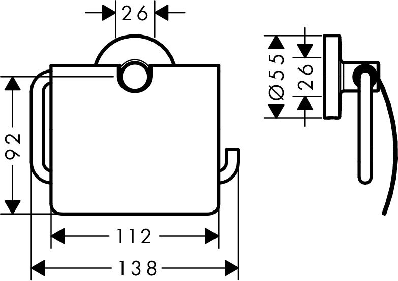 41723000 Hansgrohe Logis Universal держатель для туалетной бумаги