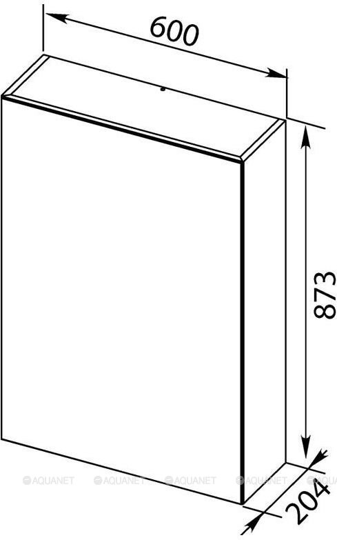 Зеркало-шкаф Aquanet Нью-Йорк 60*87 орех 00203951