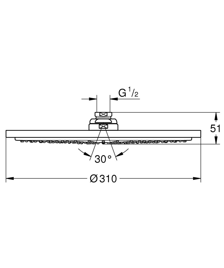 Grohe Rainshower Cosmopolitan 310 27478000 верхний душ