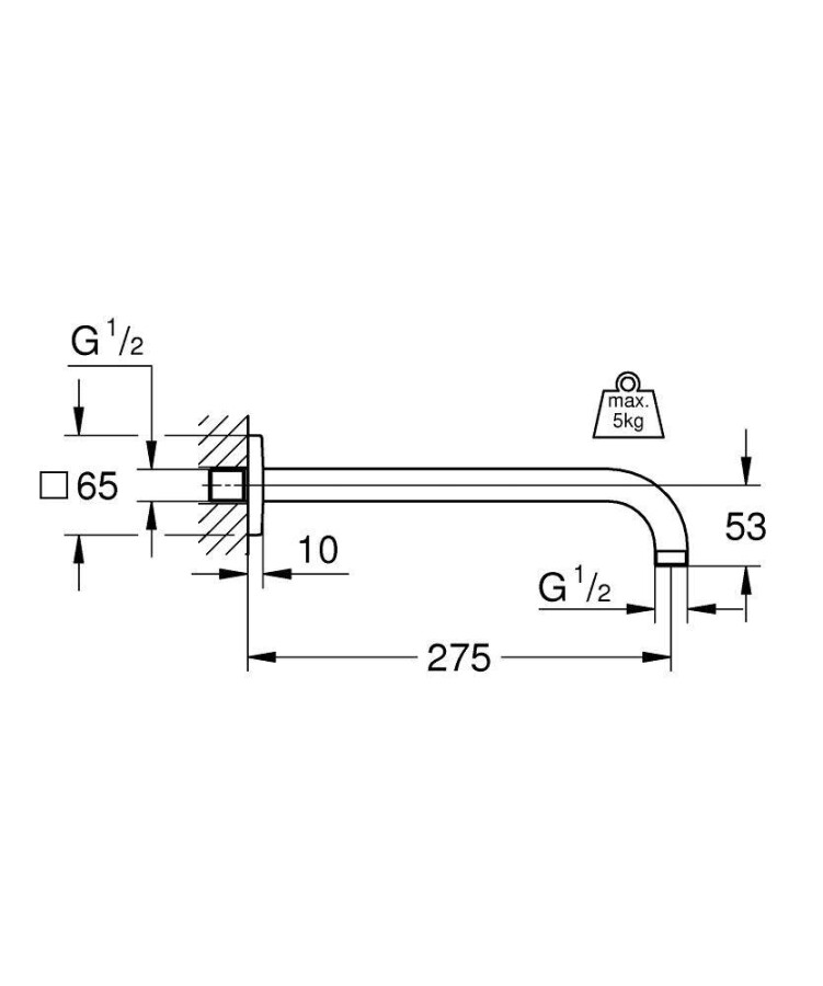 Grohe Rainshower neutral 27488000 душевой кронштейн