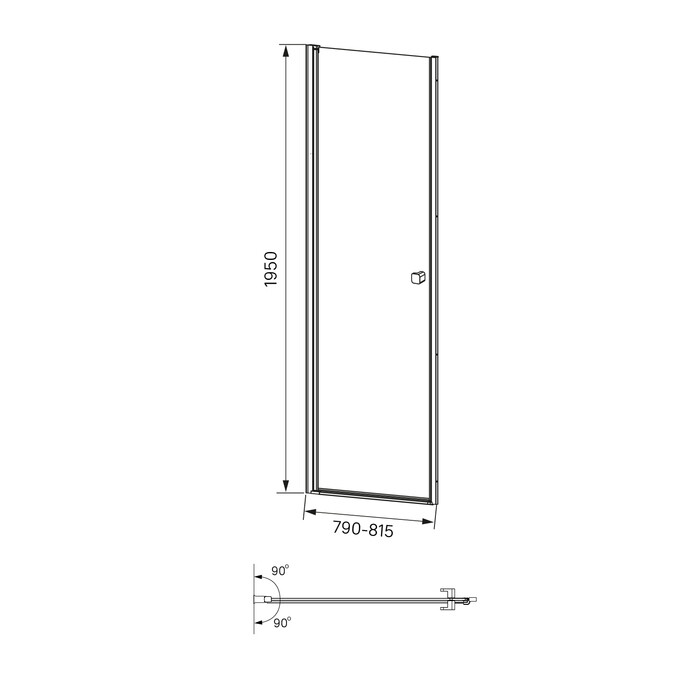 Iddis Ray RAY6CP8i69 душевые двери 80 см