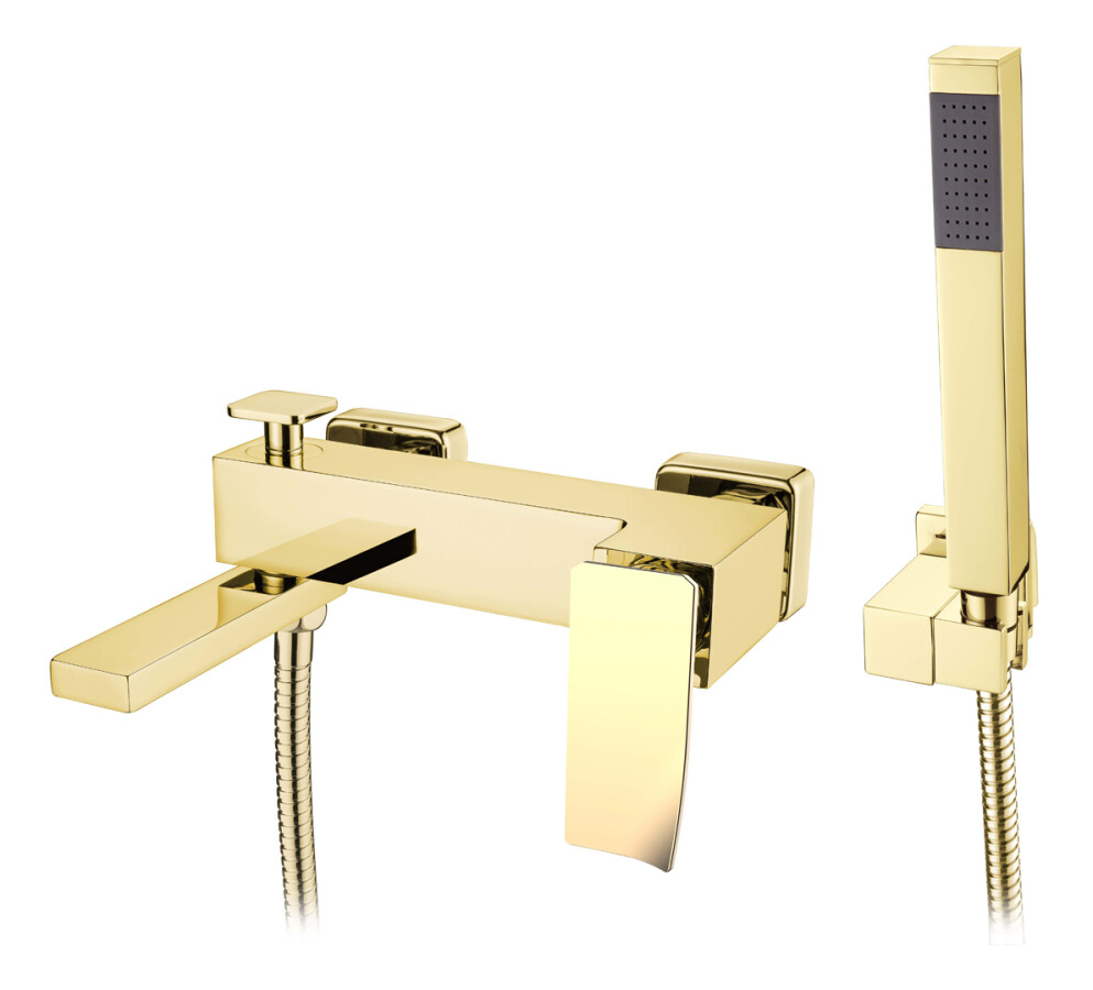 Смеситель для ванны с душевым гарнитуром Boheme Q GoldGold 143-GG.2
