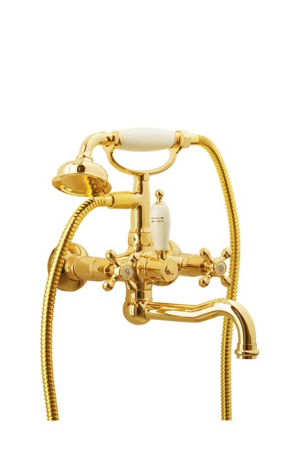 Смеситель для ванны с душевым комплектом Boheme Tradizionale Oro Золото 293