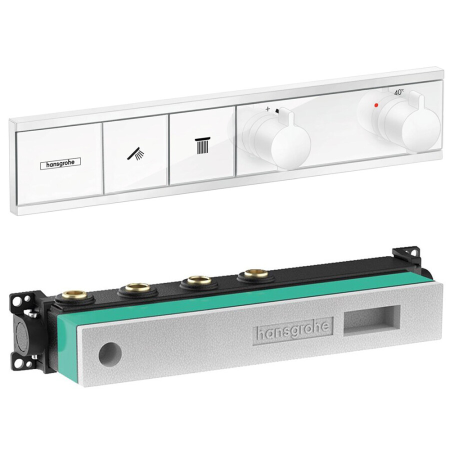 Hansgrohe 15380700S Set HG RainSelect термостатический смеситель для душа (15380700+15310180), матовый белый