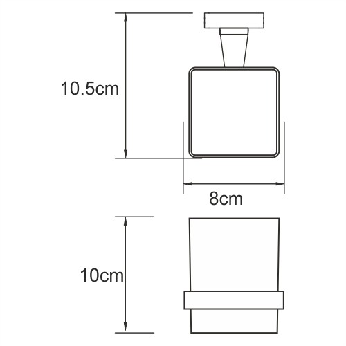 WasserKRAFT Dill K-3928 стакан для зубных щеток хром