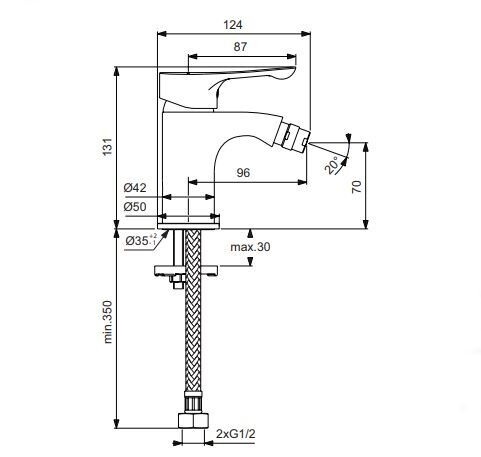 Vidima Wave BA414AA смеситель для биде