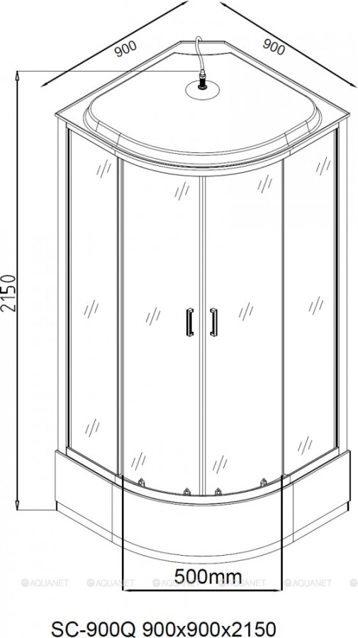 Aquanet SC-900Q душевой бокс 90*90*215