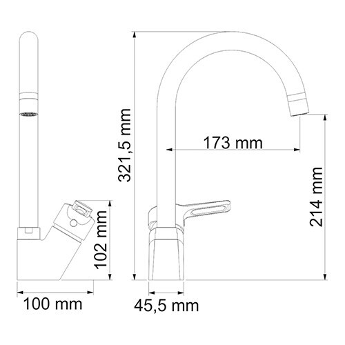 WasserKRAFT Ruhr 24407 смеситель для кухни хром