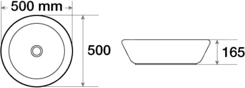 SantiLine SL-1064 раковина накладная 50 см