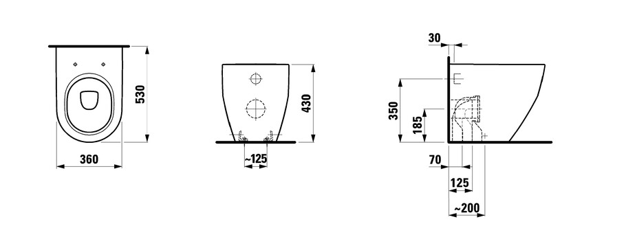 Laufen Pro 8.2295.2.000.000.1 унитаз напольный