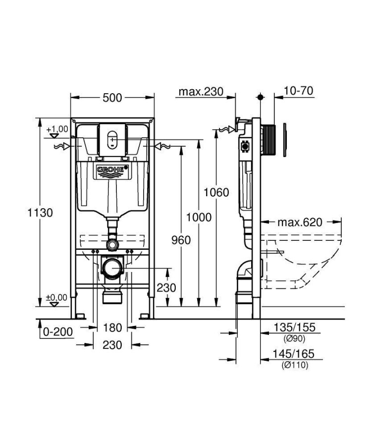 Grohe Rapid SL 38929000 инсталляция для унитаза