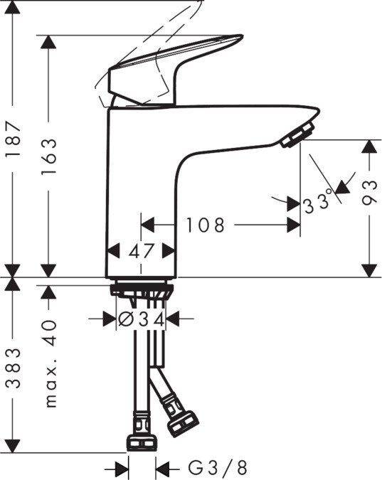 Hansgrohe Logis 71107000 смеситель для раковины хром