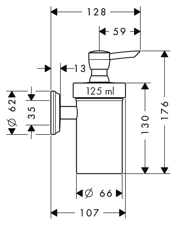 Диспенсер для жидкого мыла Hansgrohe Logis Classic 41614000