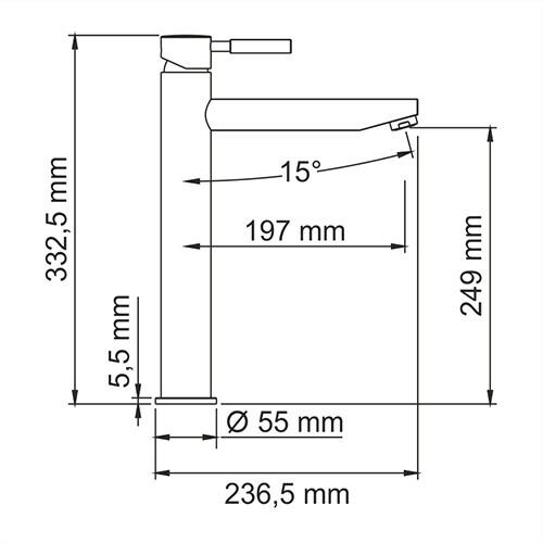 WasserKRAFT Main 4103H смеситель для раковины 35 мм