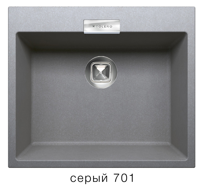 Tolero Loft TL-580 кухонная мойка серый 50 х 58 см