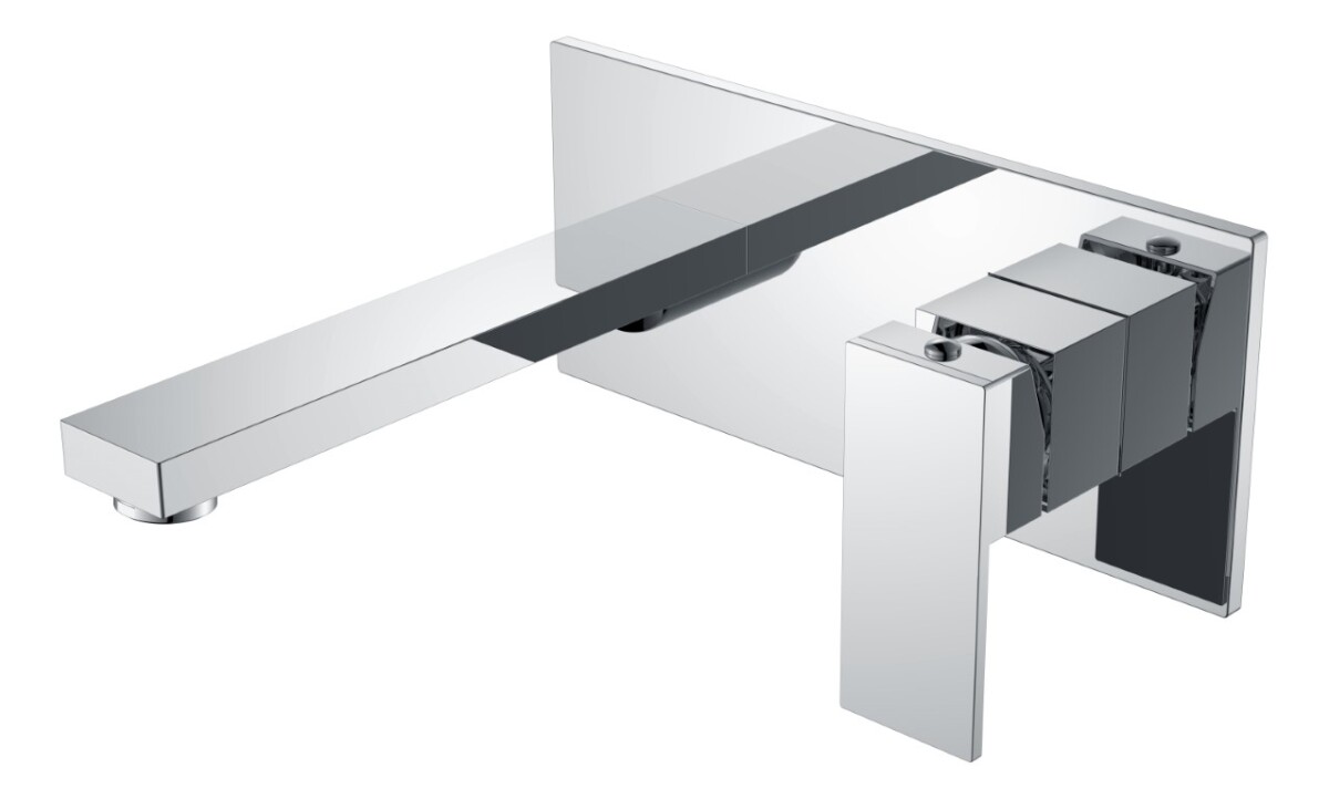 Смеситель для раковины из стены Boheme Qubic Chrome 475-CR