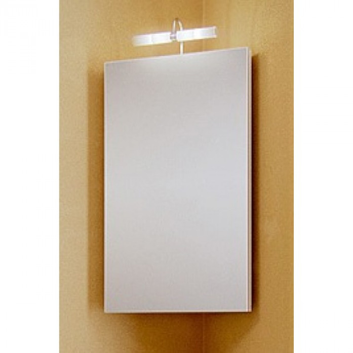 Aqwella Дельта 40 шкаф навесной угловой с зеркалом с подсветкой белый